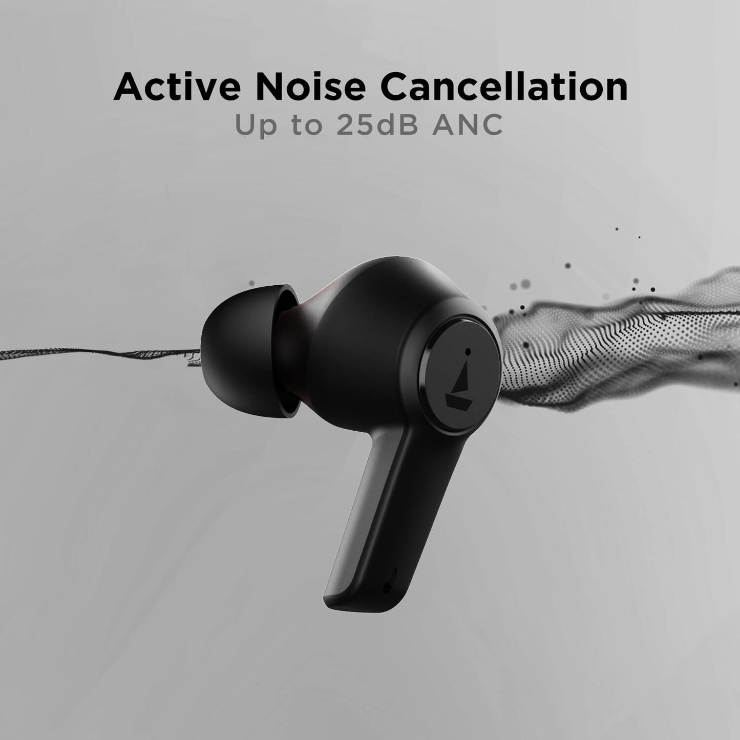 boAt Airdopes 413 ANC | Wireless Earbuds with Noise-Cancelling Earbuds With 10mm Drivers, ASAPTM Charge Technology, ENx™ Technology, Touch Gesture Volume Control