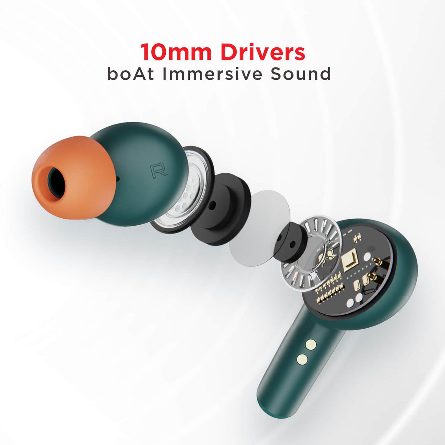 boAt Airdopes 413 ANC | Wireless Earbuds with Noise-Cancelling Earbuds With 10mm Drivers, ASAPTM Charge Technology, ENx™ Technology, Touch Gesture Volume Control