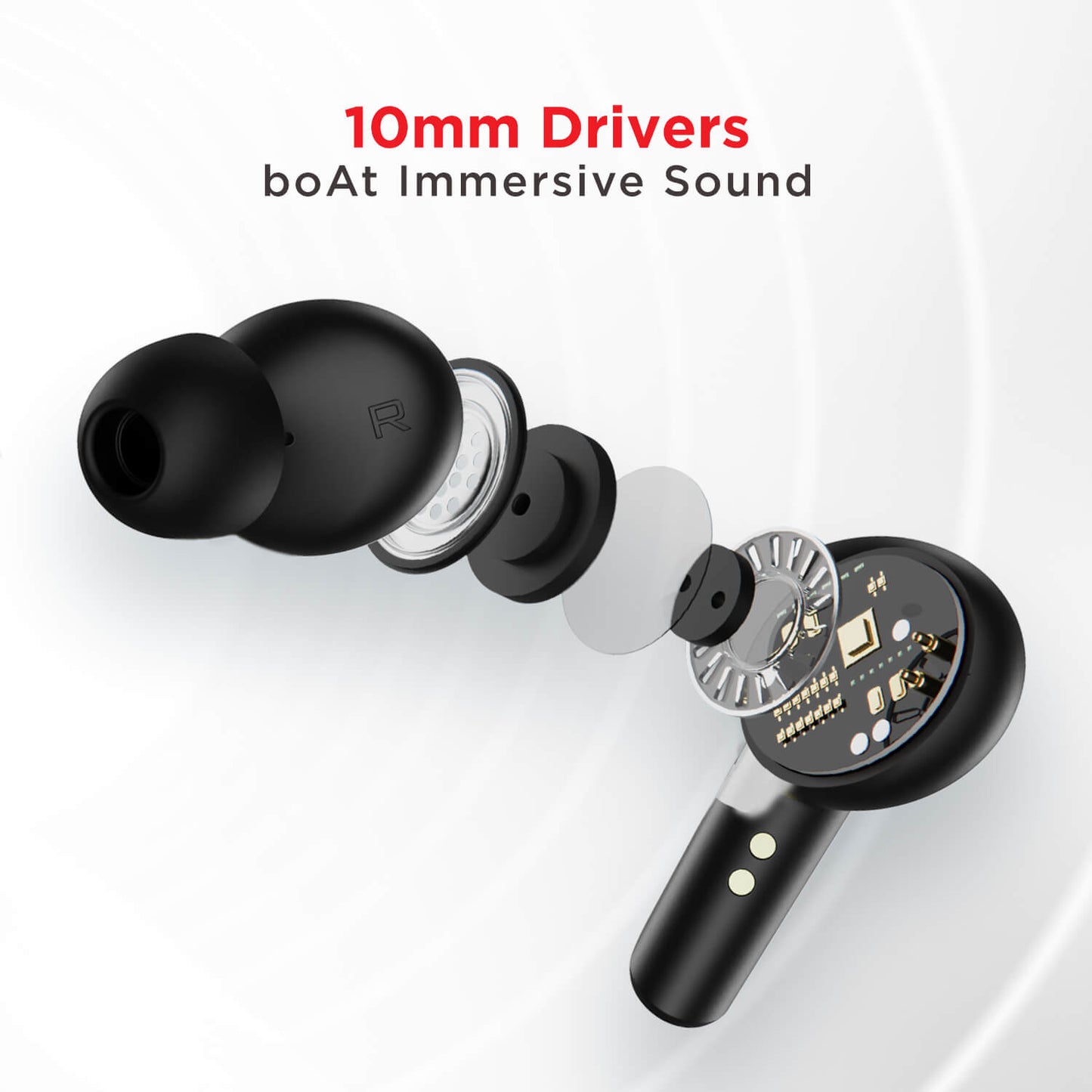 boAt Airdopes 413 ANC | Wireless Earbuds with Noise-Cancelling Earbuds With 10mm Drivers, ASAPTM Charge Technology, ENx™ Technology, Touch Gesture Volume Control