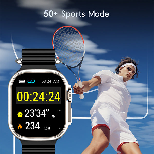 boAt Wave Elevate | Smartwatch with 1.96" (4.97cm) HD Display, BT Calling, 100+ Sports Modes, 15 Days Battery, Premium Metal Body