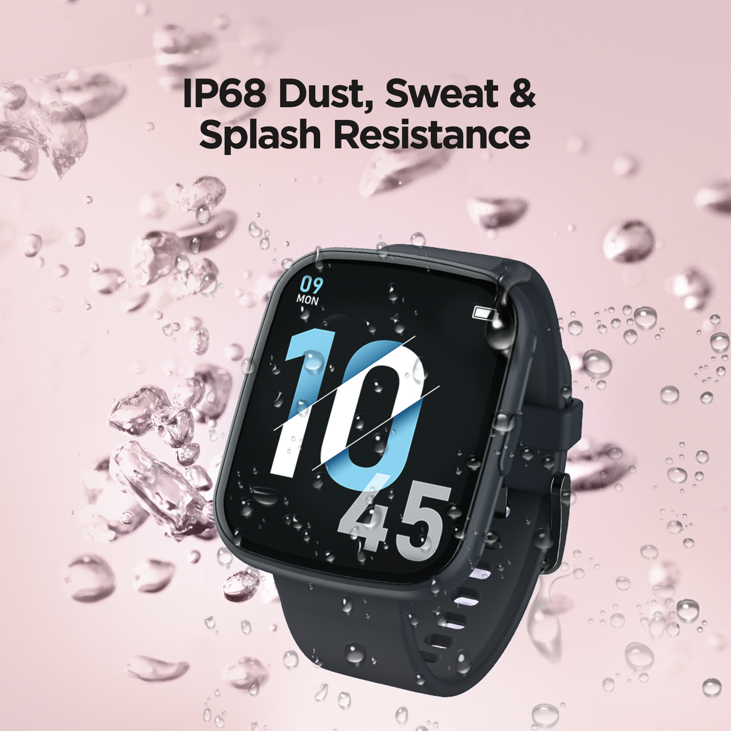 boAt Wave Play | Vivid 1.69" (4.29cm) HD Display Smartwatch with IP68 Dust & Water Resistance, 10+ Sport Modes