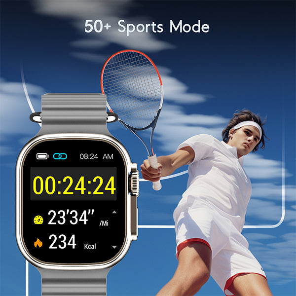 boAt Wave Elevate | Smartwatch with 1.96" (4.97cm) HD Display, BT Calling, 100+ Sports Modes, 15 Days Battery, Premium Metal Body