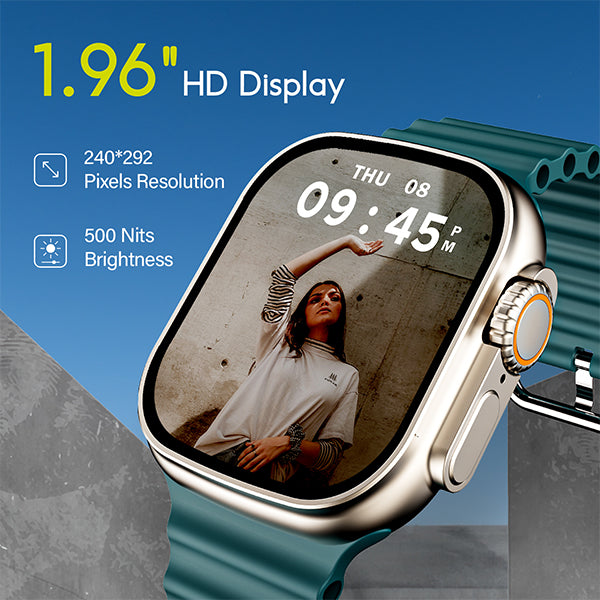 boAt Wave Elevate | Smartwatch with 1.96" (4.97cm) HD Display, BT Calling, 100+ Sports Modes, 15 Days Battery, Premium Metal Body