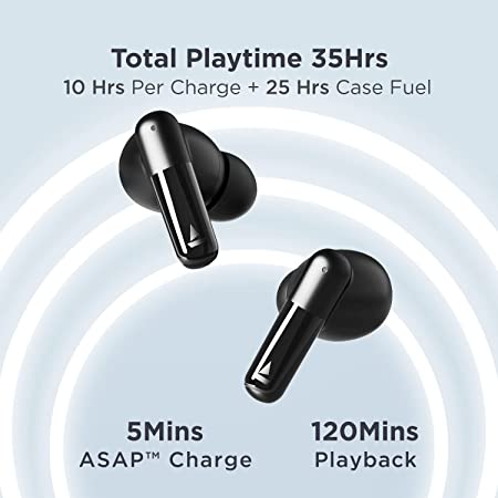 boAt Airdopes 172 | Wireless Earphones with 42 Hours playback with boAt’s Signature Audio Experience, ASAP™ Fast charge