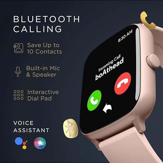 boAt Wave Beat Call | Bluetooth Calling Smart Watch with 1.69" (4.29 cm) HD Display, 600+ Cloud Watch faces, Live cricket scores