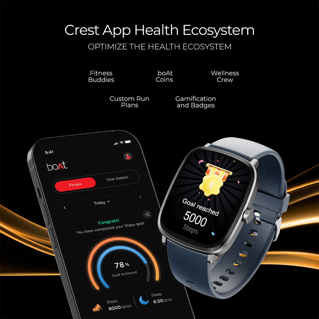 boAt Ultima Regal | Smartwatch with 2.01" Amoled Display, BT Calling, boAt Crest App, Multiple Sports Modes