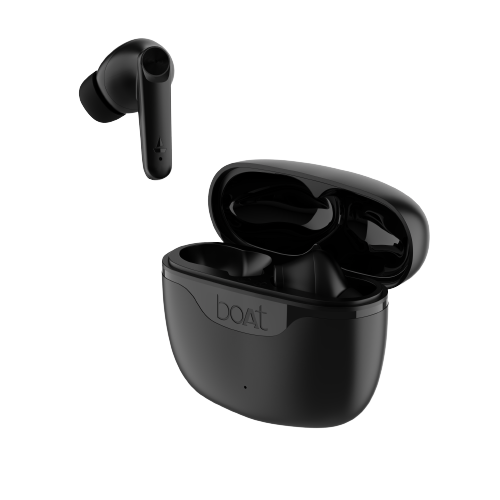 boAt Airdopes 207 | Wireless Earbuds with 50 Hours Playback, Quad Mics with ENx™ Technology, 13mm Drivers, BEAST™ Mode