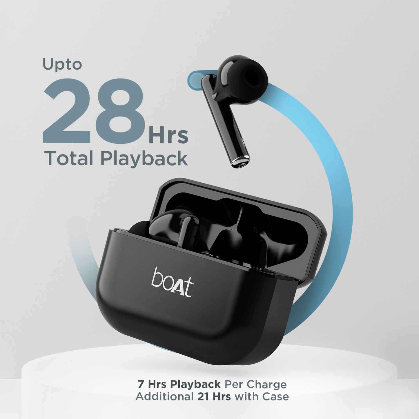 boAt Airdopes 111 | Wireless Earbuds with 13mm drivers, 28 Hours of Playback, IWP Technology, ASAP Charge, Voice Assistant