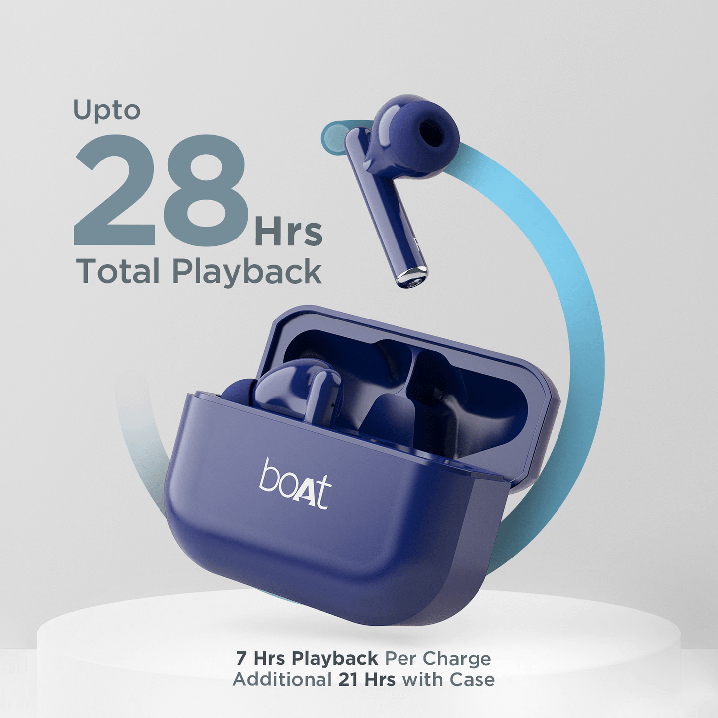 boAt Airdopes 111 | Wireless Earbuds with 13mm drivers, 28 Hours of Playback, IWP Technology, ASAP Charge, Voice Assistant