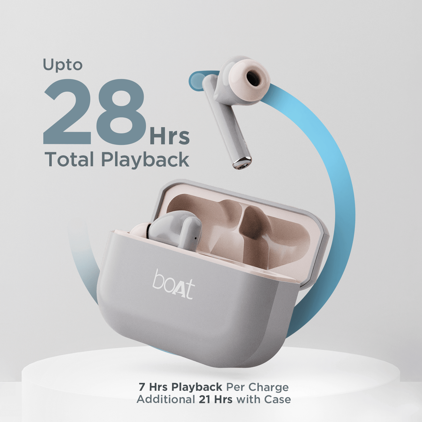 boAt Airdopes 111 | Wireless Earbuds with 13mm drivers, 28 Hours of Playback, IWP Technology, ASAP Charge, Voice Assistant