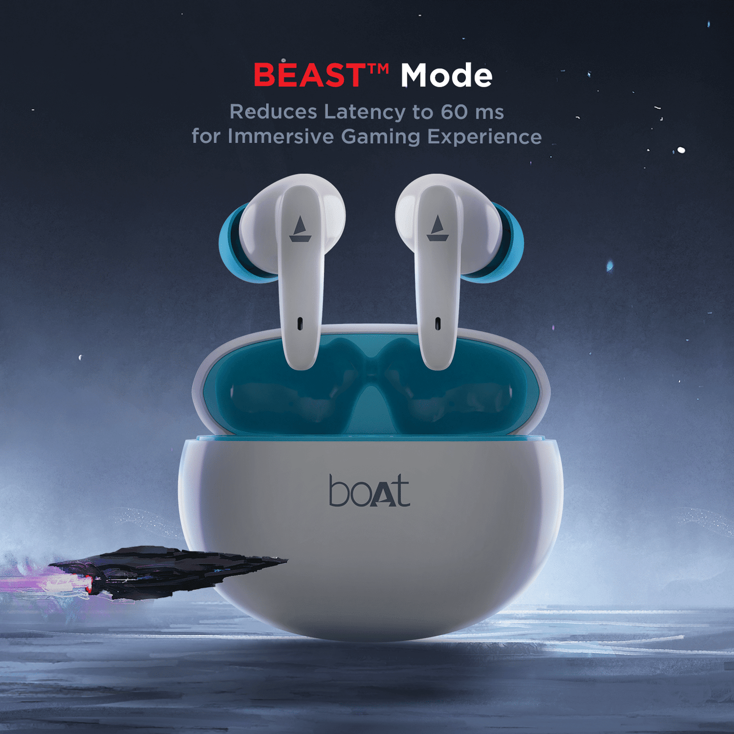 boAt Airdopes 181 | Wireless Earbuds with 10mm Driver, Type C Interface, BEAST™ Mode & Voice Assistant, ENx Technology