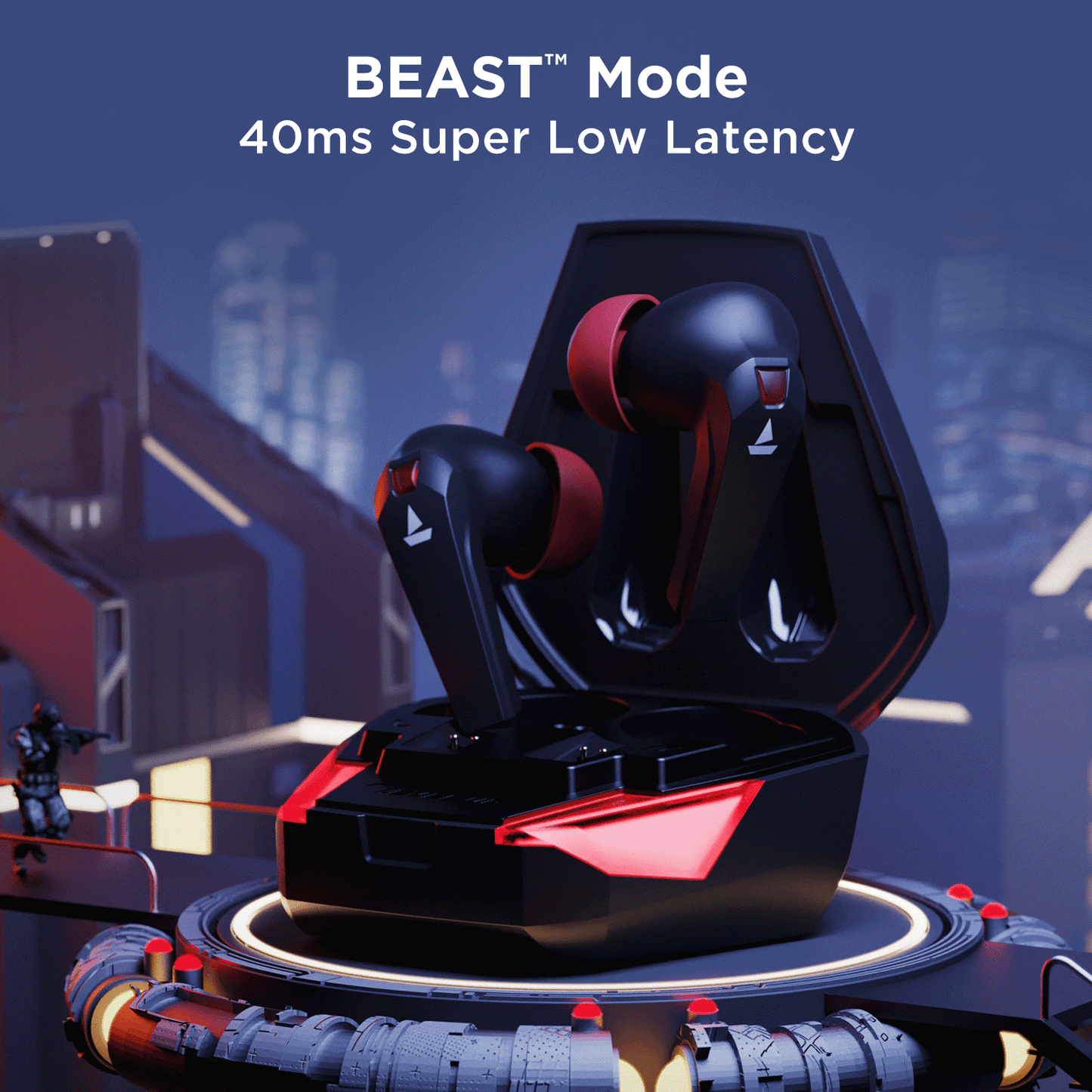 boAt Airdopes 192 | Gaming Earbuds with 13mm Drivers, BEAST™ Mode, ENx™ Technology, LED lights, 30 hours of nonstop playback