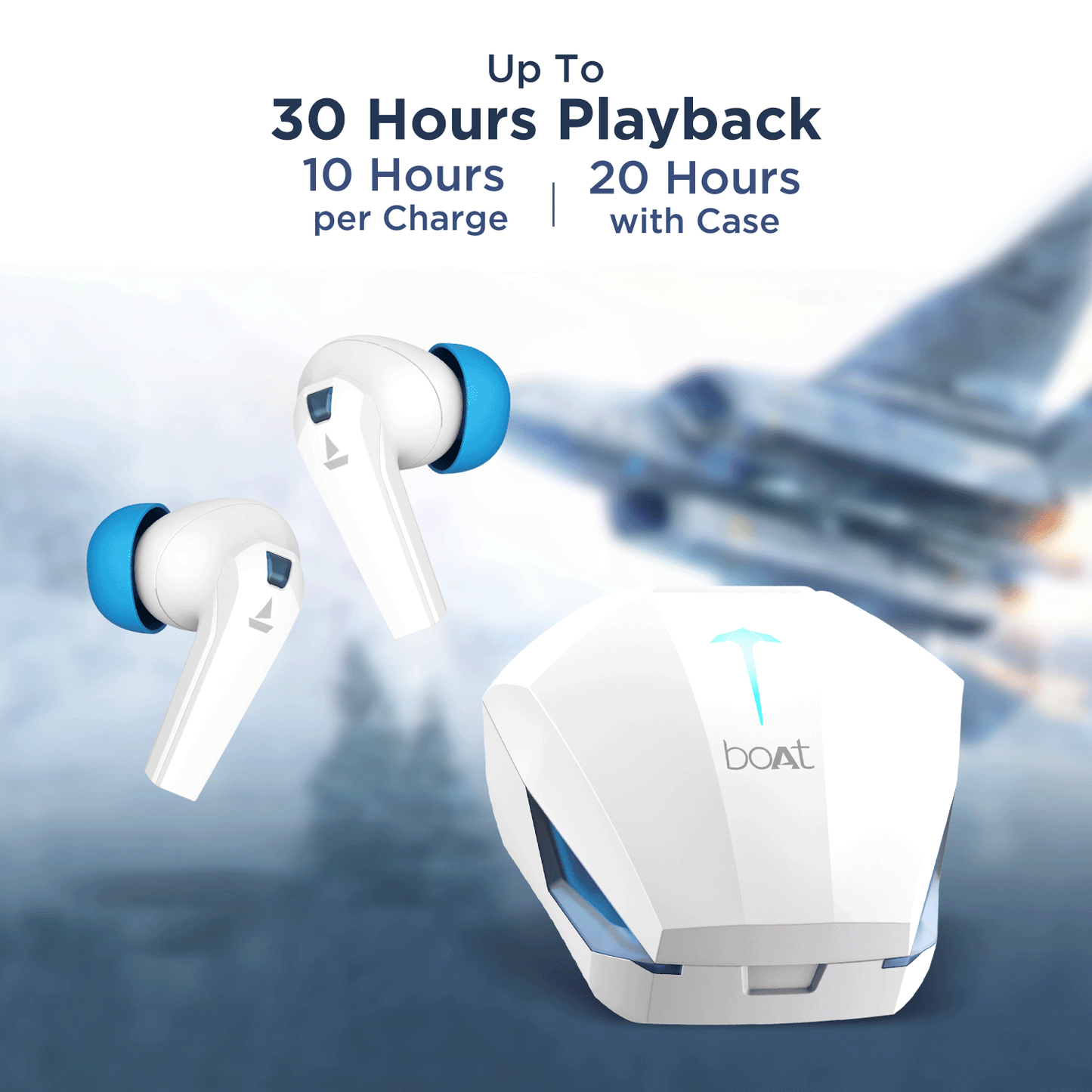 boAt Airdopes 192 | Gaming Earbuds with 13mm Drivers, BEAST™ Mode, ENx™ Technology, LED lights, 30 hours of nonstop playback