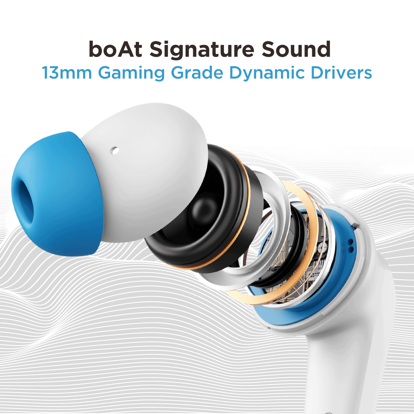 boAt Airdopes 192 | Gaming Earbuds with 13mm Drivers, BEAST™ Mode, ENx™ Technology, LED lights, 30 hours of nonstop playback