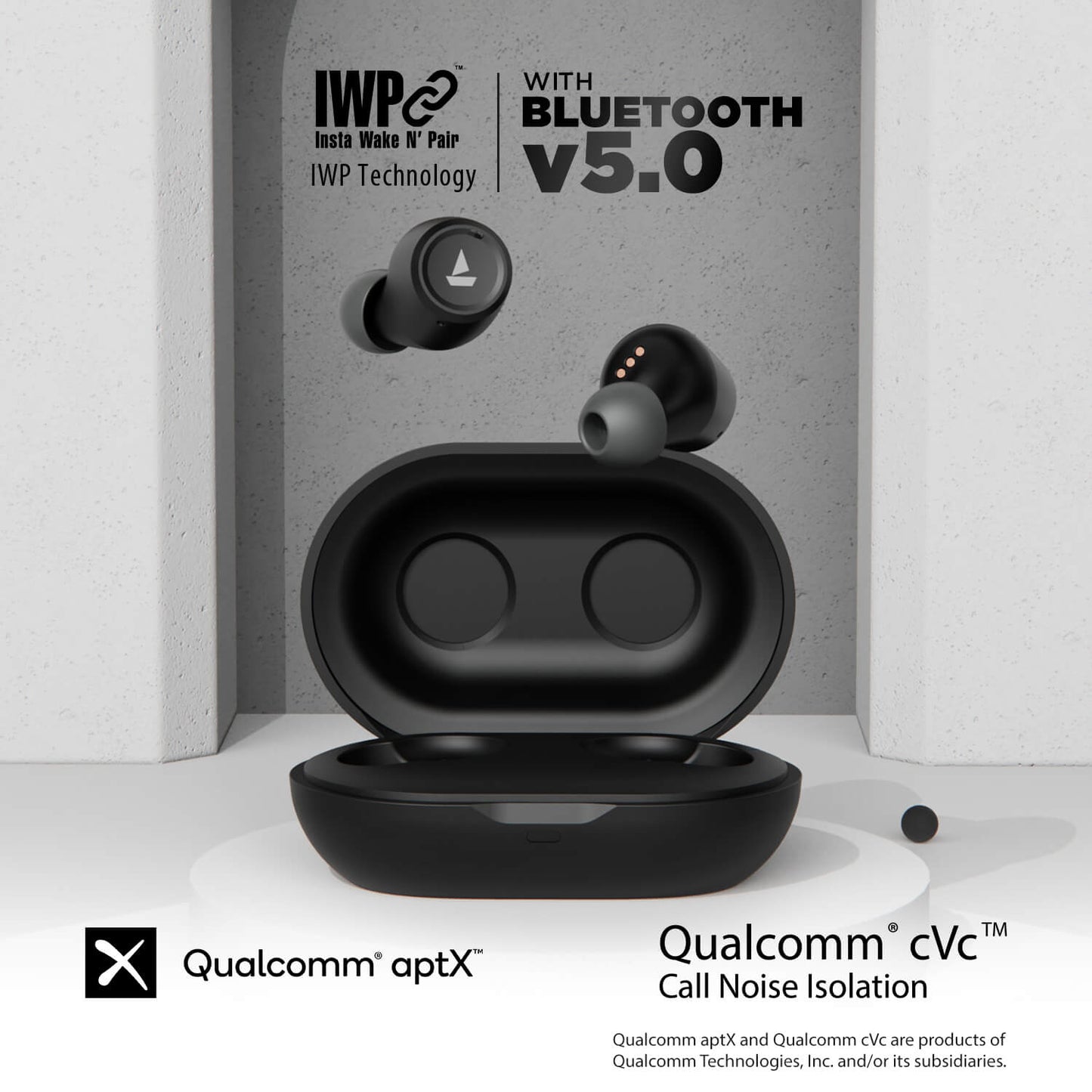 boAt Airdopes 391 | Wireless Earbuds with 6mm Drivers, Qualcomm® cVc™ Call Noise Isolation, aptX™ Audio Technology