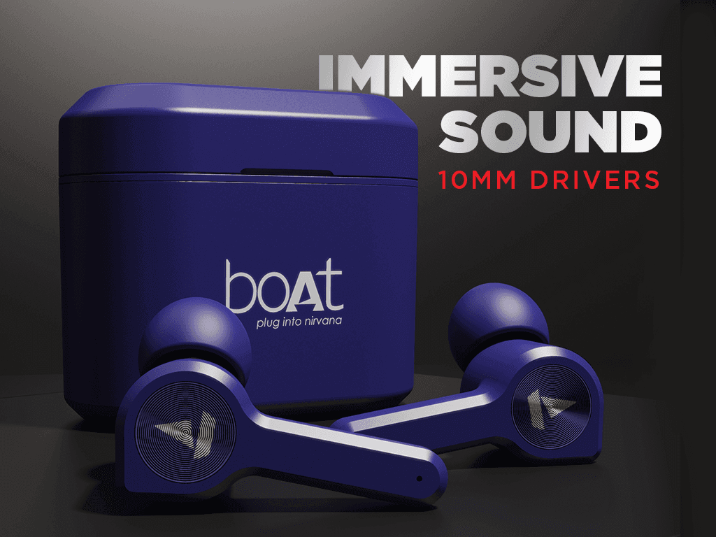 boAt Airdopes 408 | Wireless Earbuds with 10mm drivers, IWP™️ Technology, ENx™️ Technology, Playback Upto 30 Hours