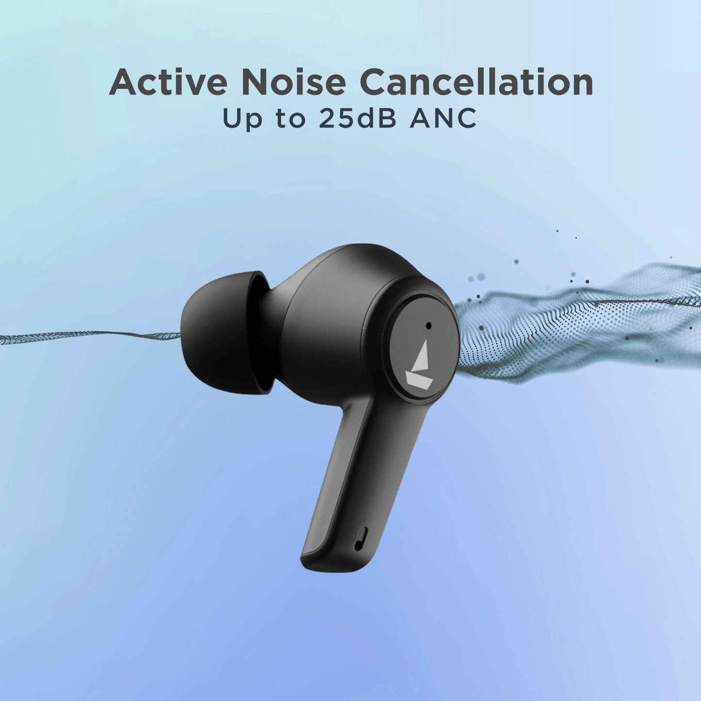 boAt Airdopes 418 ANC | Wireless Earbuds with 10mm Drivers, Up to 25dB ANC, ENx™ Technology, 17.5 Hours Playback, ASAP™ Charge