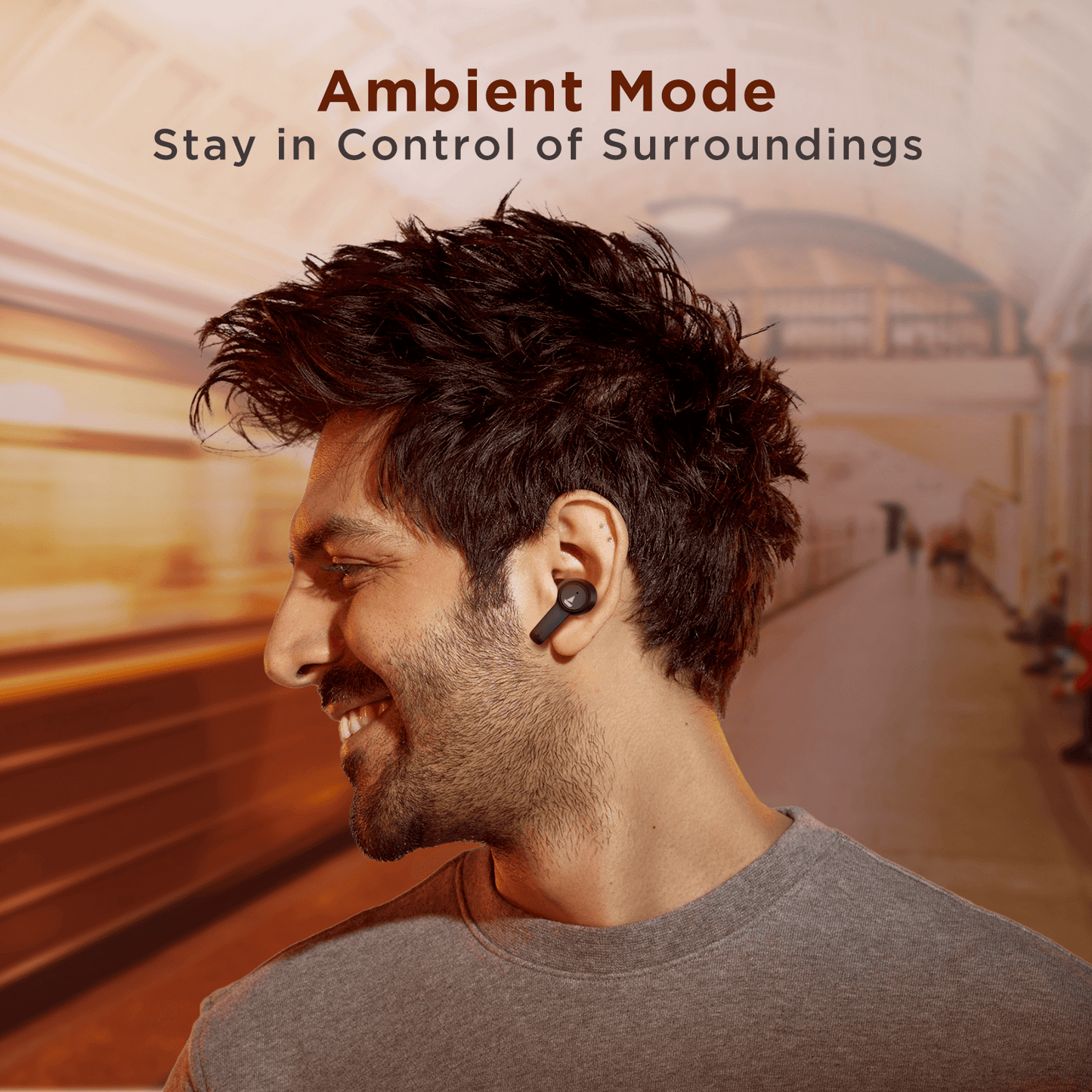 boAt Airdopes 418 ANC | Wireless Earbuds with 10mm Drivers, Up to 25dB ANC, ENx™ Technology, 17.5 Hours Playback, ASAP™ Charge