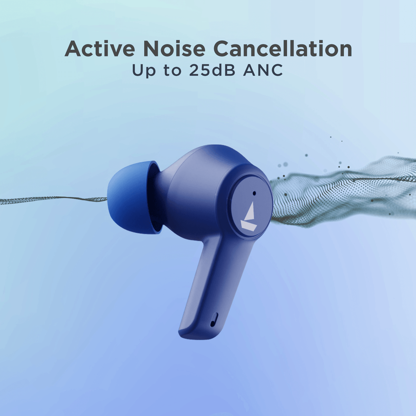 boAt Airdopes 418 ANC | Wireless Earbuds with 10mm Drivers, Up to 25dB ANC, ENx™ Technology, 17.5 Hours Playback, ASAP™ Charge