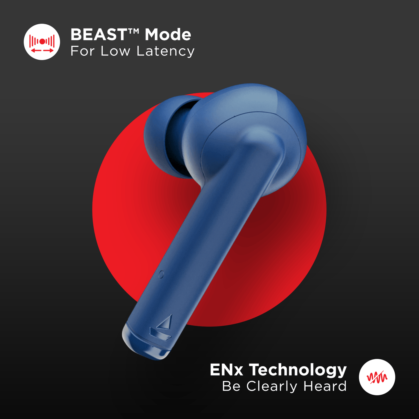 boAt Airdopes 452 | TWS Earbuds with 6mm Drivers, 380mAh Charging Case, ENx™ Technology, BEAST Mode for Gamers, ASAP™ Charge