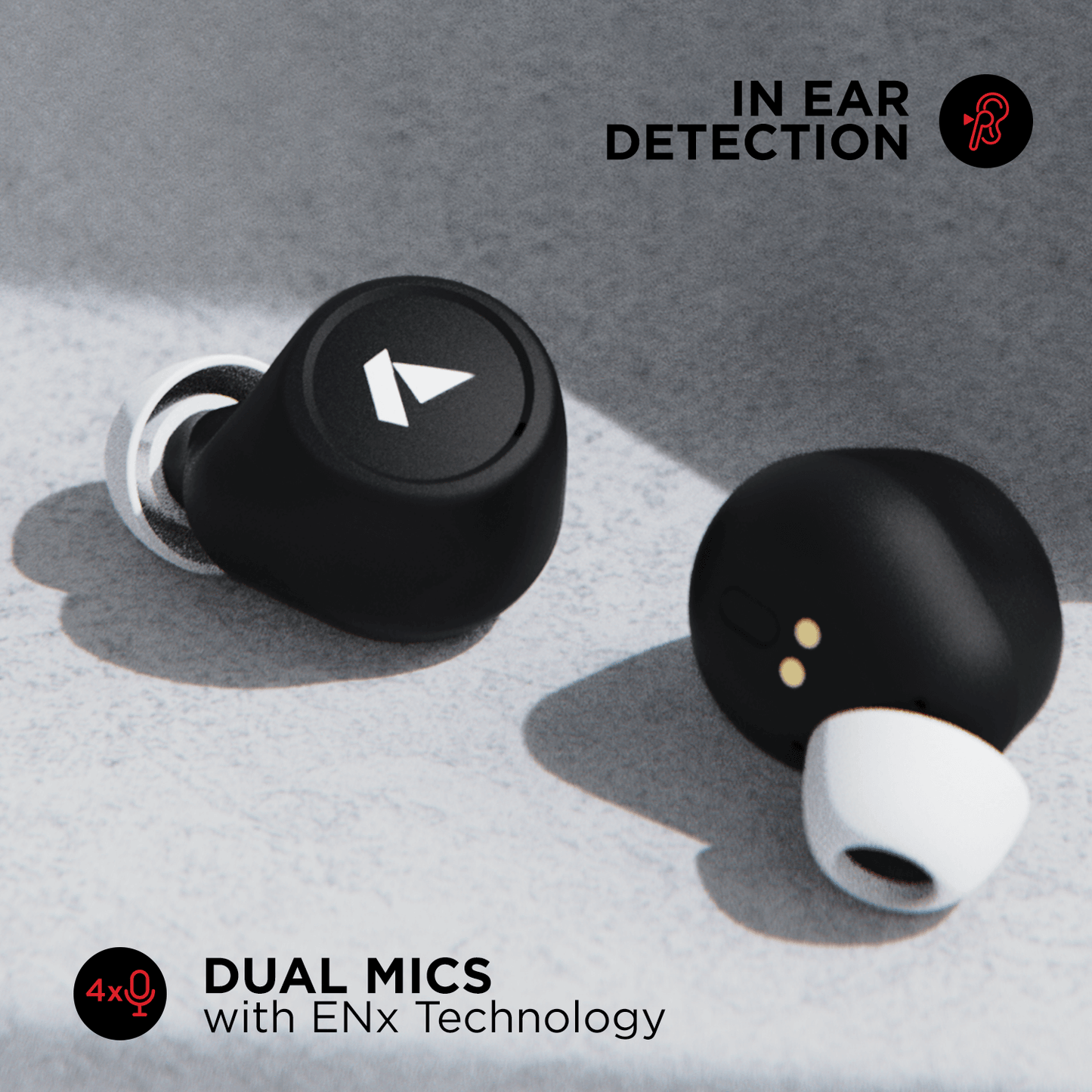 boAt Airdopes 501 ANC | ANC wireless Earbuds with Dual Mics with ENx Technology, BEAST™ for Low Latency, 8mm Drivers