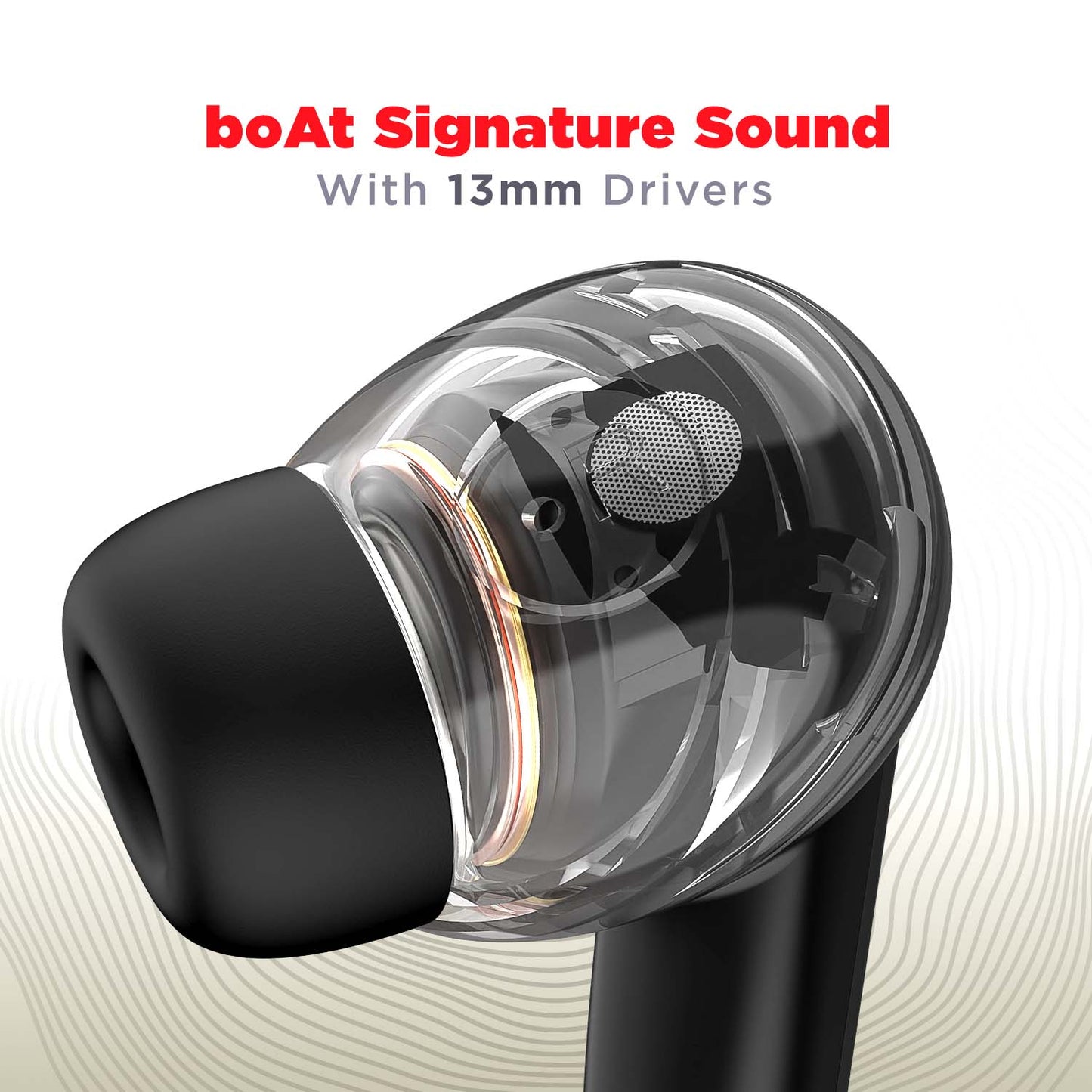 boAt Airdopes Atom 83 | True Wireless Earbuds with up to 50 Hours Playtime, Quad Mics with ENx™ Technology, 13mm Drivers, BEAST™ Mode, ASAP™ Charge