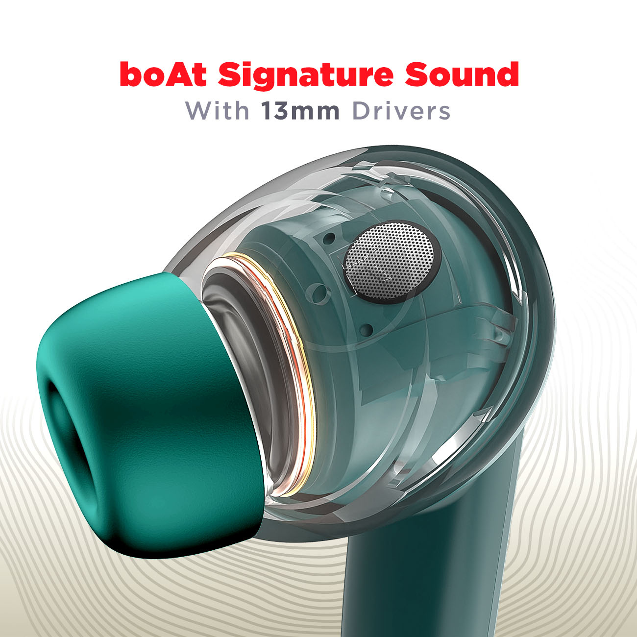 boAt Airdopes Atom 83 | True Wireless Earbuds with up to 50 Hours Playtime, Quad Mics with ENx™ Technology, 13mm Drivers, BEAST™ Mode, ASAP™ Charge