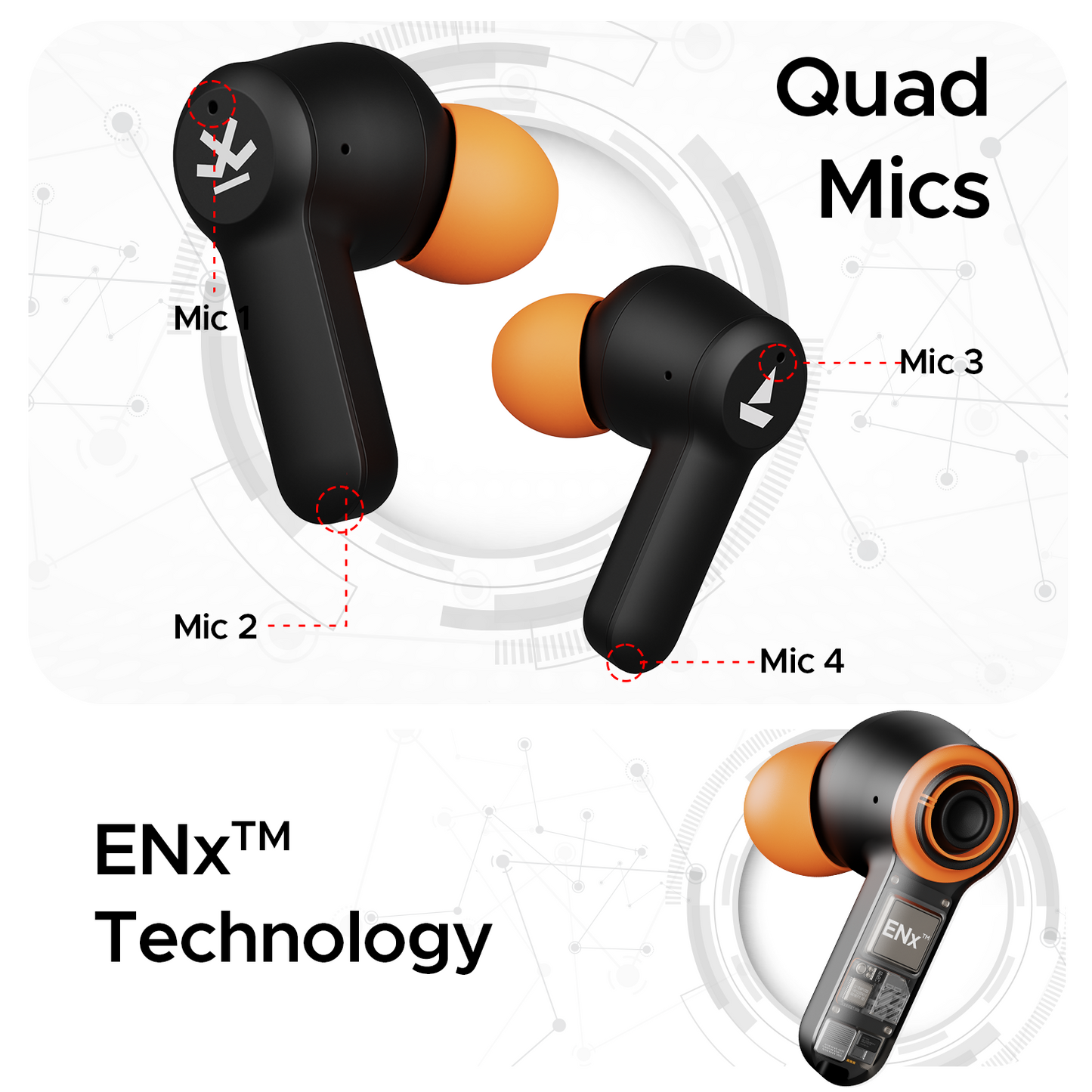 boAt Airdopes Crude | Wireless Earbuds with 50 Hours Playback, ENx™ Technology, ASAP™ Charge, BEAST™ Mode, Bluetooth v5.3