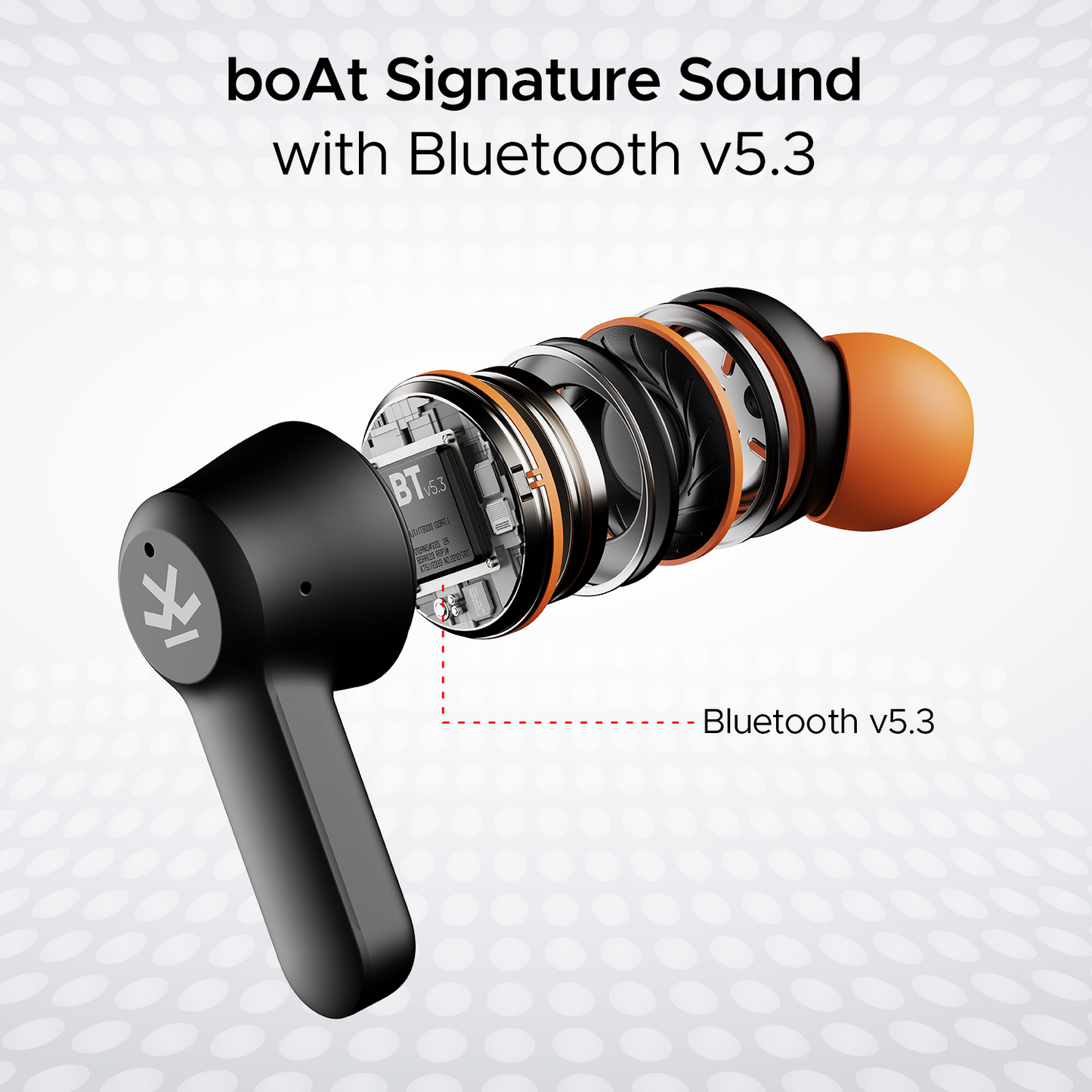 boAt Airdopes Crude | Wireless Earbuds with 50 Hours Playback, ENx™ Technology, ASAP™ Charge, BEAST™ Mode, Bluetooth v5.3