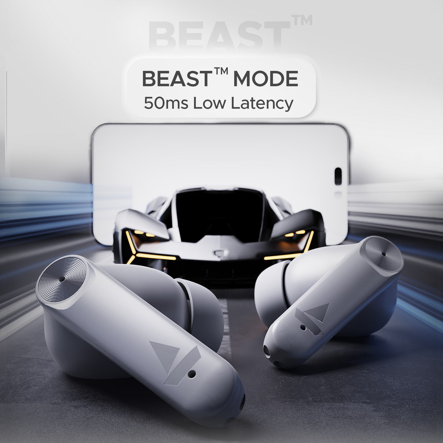 boAt Airdopes Kick | Wireless Earbuds with 75 Hours Long Playback, 13mm Drivers, BEAST™ Mode, Quad Mics With ENx™ Technology