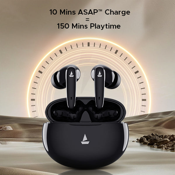 boAt Airdopes 161 Pro Buds | Wireless Earbuds with 50 Hours Playback, Dual Pairing, Dual Mics with ENx™ Technology