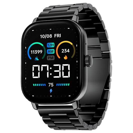 boAt Wave Spectra | Smartwatch with 2.04" AMOLED Display, Animated Watch Faces, 100+ Sports Modes, IP68 Dust Resistance