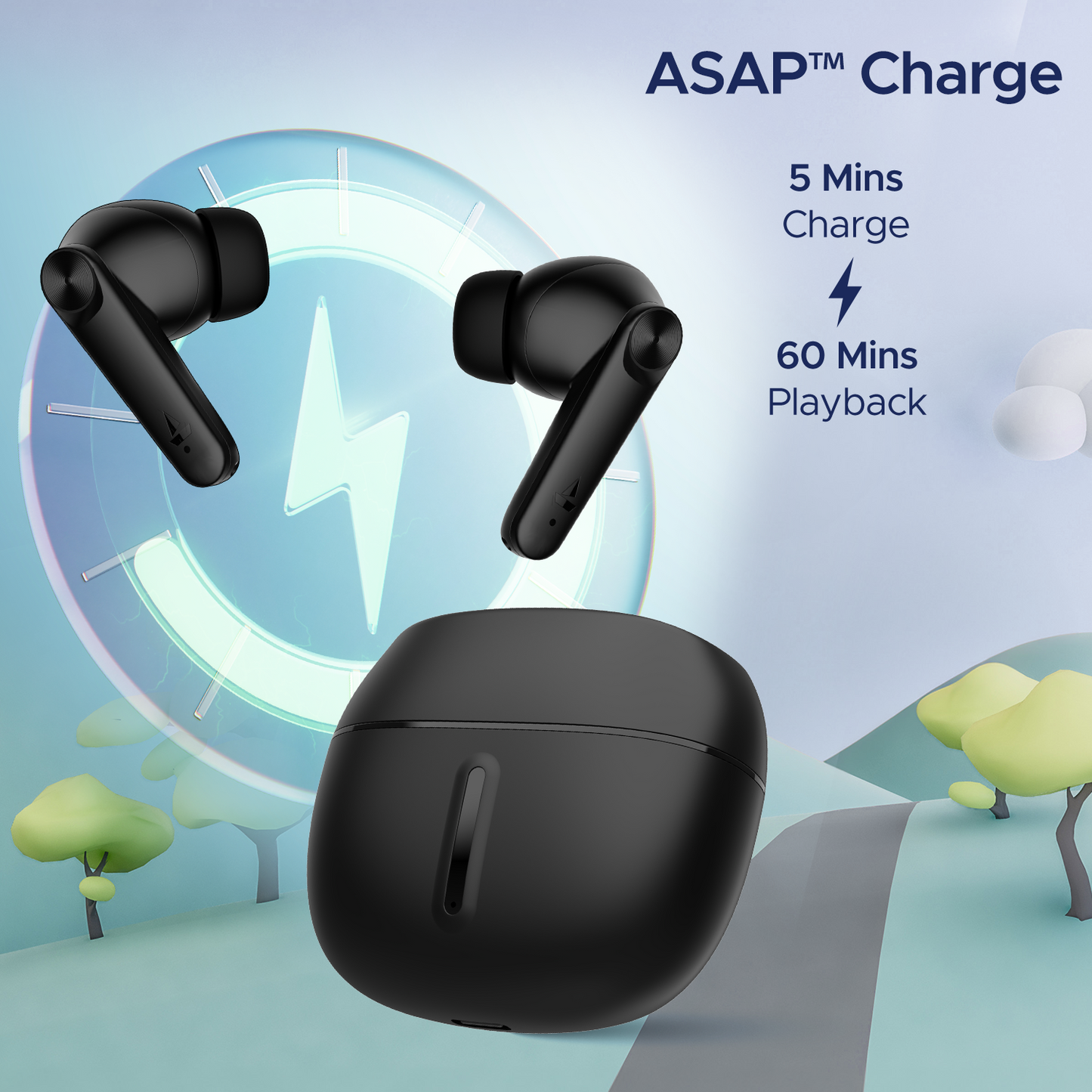 boAt Airdopes Max | Wireless Earbuds with 100 Hours Playback, ENx™ Technology, ASAP™ Charge, BEAST™ Mode, 13mm Drivers