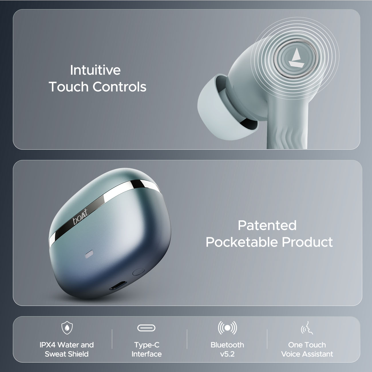 boAt Nirvana Ion ANC | Wireless Earbuds with Active Noise Cancellation, ENx™ Technology, 120 Hours Playback, BEAST™ Mode