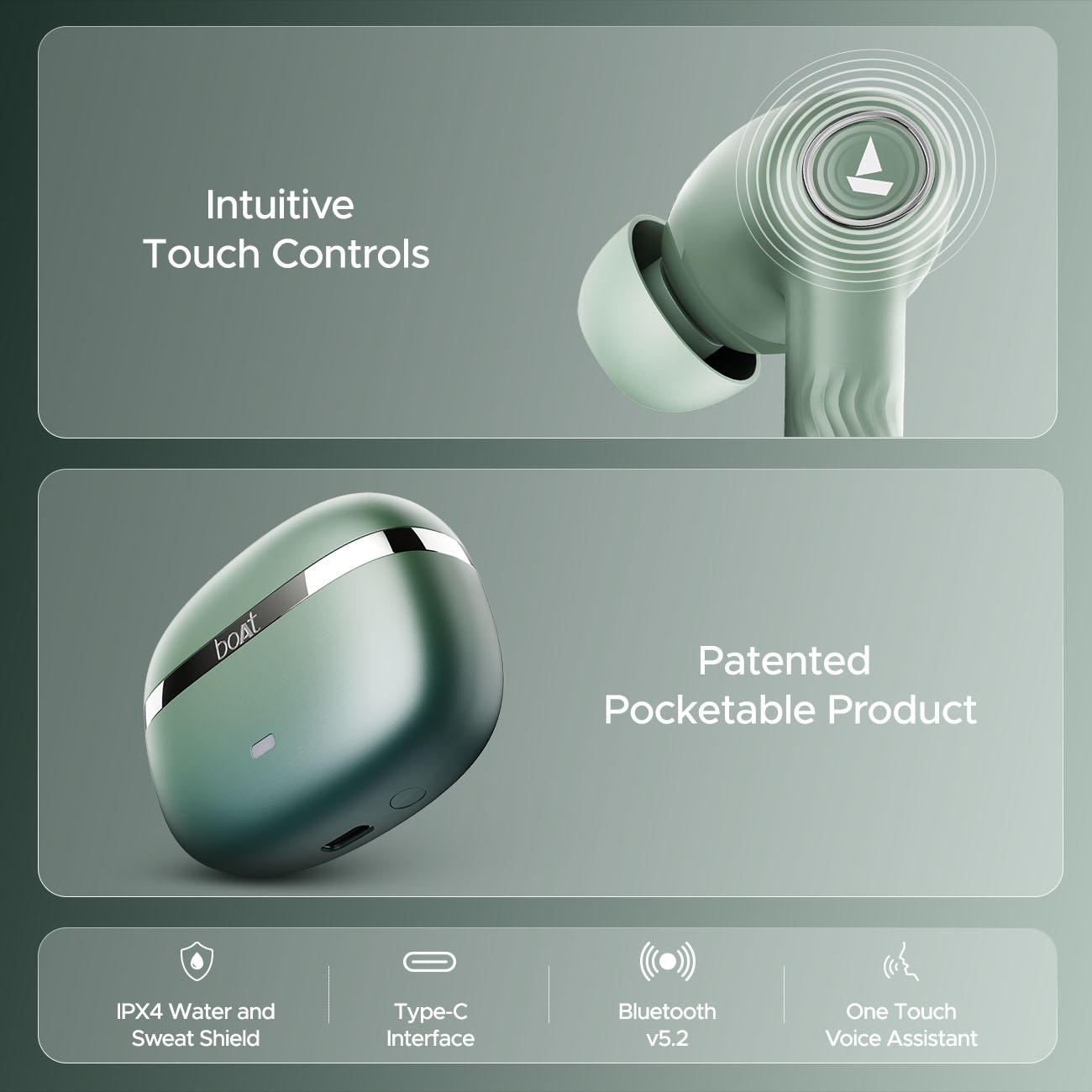 boAt Nirvana Ion ANC | Wireless Earbuds with Active Noise Cancellation, ENx™ Technology, 120 Hours Playback, BEAST™ Mode