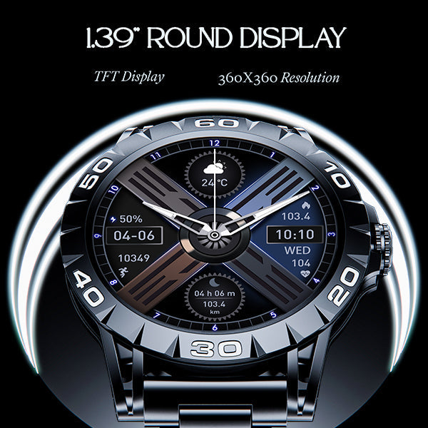 boAt Enigma Z30 | Smartwatch with 1.39" TFT Display, BT Calling, 100+ Watch Faces, Luxurious Metal Body