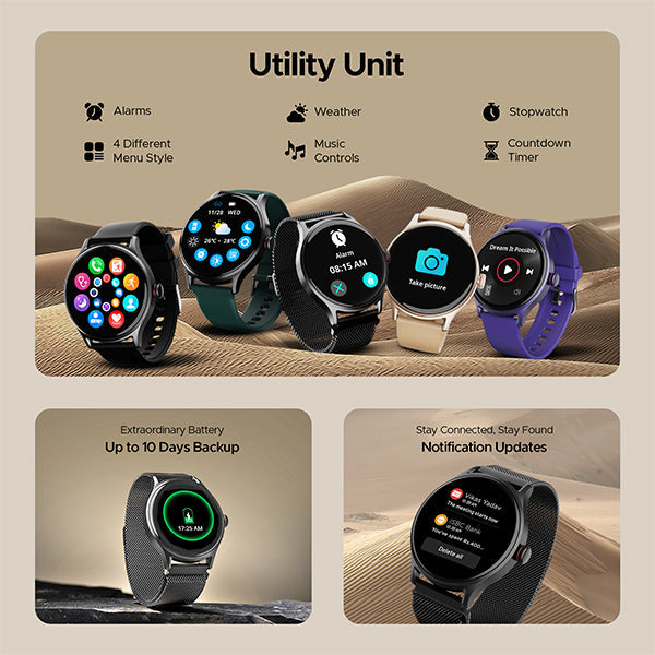 boAt Lunar Mirage | Smartwatch with 1.52" (3.86cm) Round HD Display, BT Calling, 100+ Sports Modes, Functional Crown