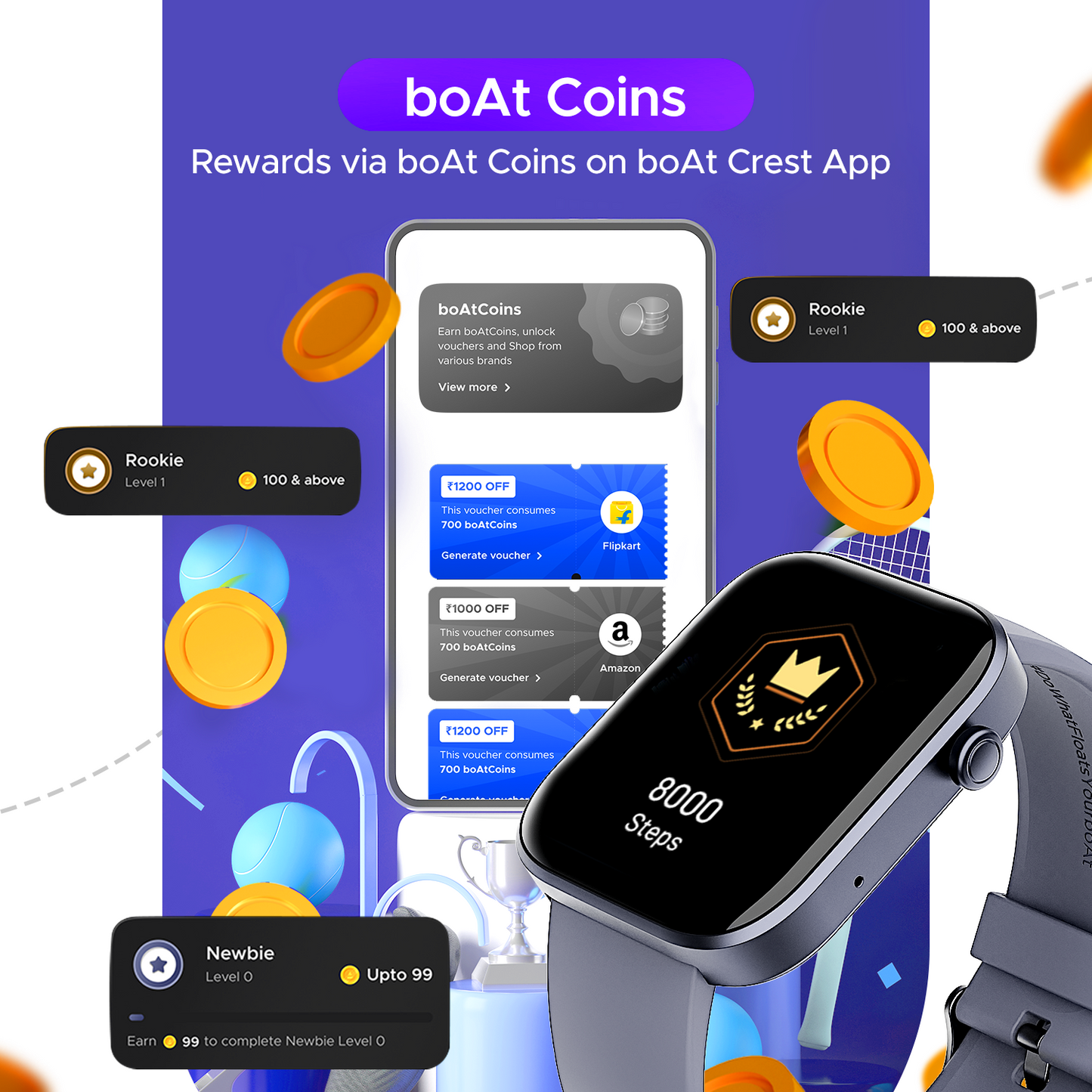 boAt Wave Call 2 | Smartwatch with Bluetooth Calling, 1.83" (4.64cm) HD Display, 700+ Active Modes, 1000+ Watch Faces, Crest OS+