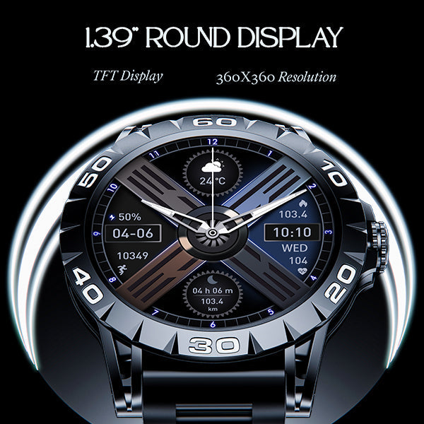 boAt Enigma Z30 | Smartwatch with 1.39" TFT Display, BT Calling, 100+ Watch Faces, Luxurious Metal Body