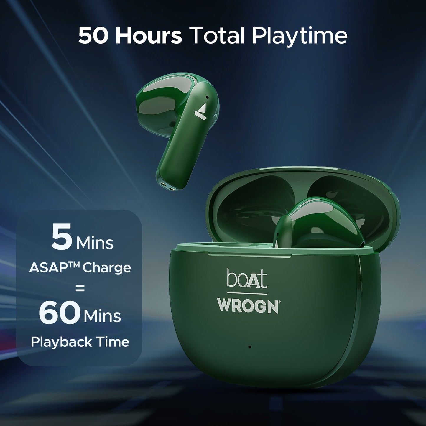 boAt Airdopes 118 Wrogn Edition| Earbuds with 13mm drivers, BEAST™ Mode for Gamers, ENx™ Technology