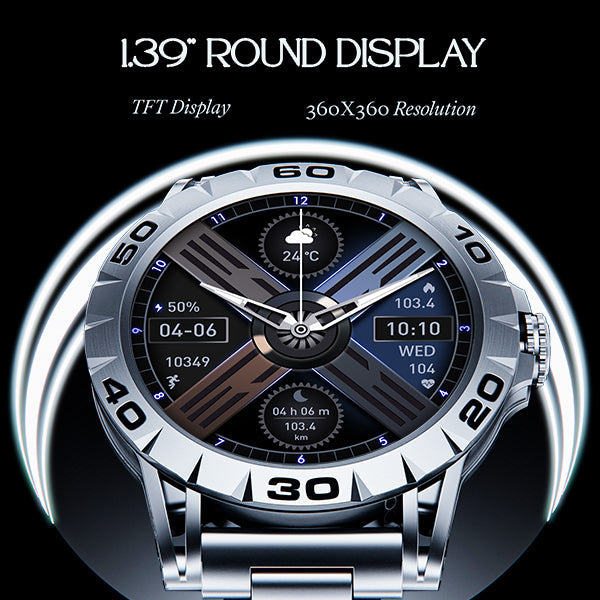 boAt Enigma Z30 | Smartwatch with 1.39" TFT Display, BT Calling, 100+ Watch Faces, Luxurious Metal Body