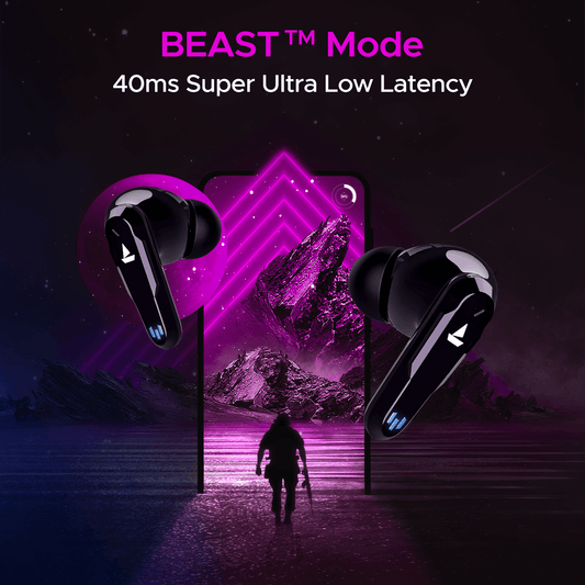 boAt Immortal 161 | Bluetooth Gaming Wireless Earbuds with BEAST™️Mode, ASAP™️ Charge, RGB lights