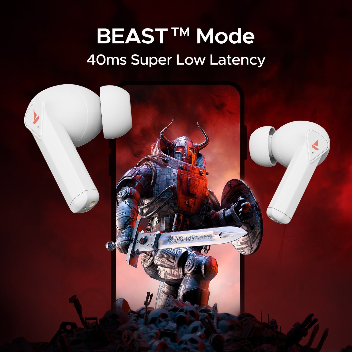 boAt Immortal 150 | Wireless Earbuds with BEAST™ Mode, 40 Hours Playback, ASAP™ Charge, LED Lights