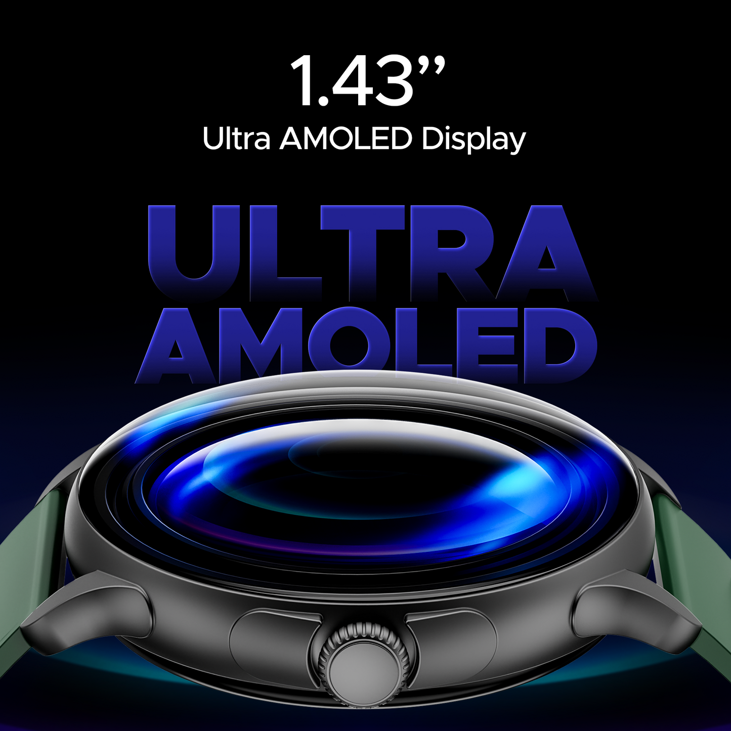 boAt Lunar Oasis | Smartwatch with 1.43" AMOLED Display, Turn-By-Turn Navigation, Dynamic User Interface, QR Tray