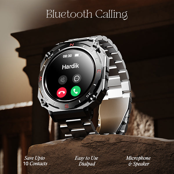 boAt Enigma X500 | Smartwatch with 1.43" (3.63 cm) AMOLED Round Display, BT Calling, 100+ Watch Faces, 100+ Sports Modes