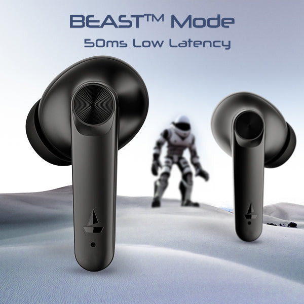 boAt Airdopes 200 Plus | Wireless Earbuds with 100 Hours Large Playback, BEAST™ Mode, ENx™ Technology, IPX5 Resistance