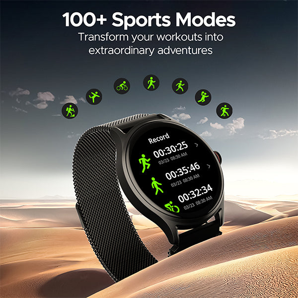 boAt Lunar Mirage | Smartwatch with 1.52" (3.86cm) Round HD Display, BT Calling, 100+ Sports Modes, Functional Crown