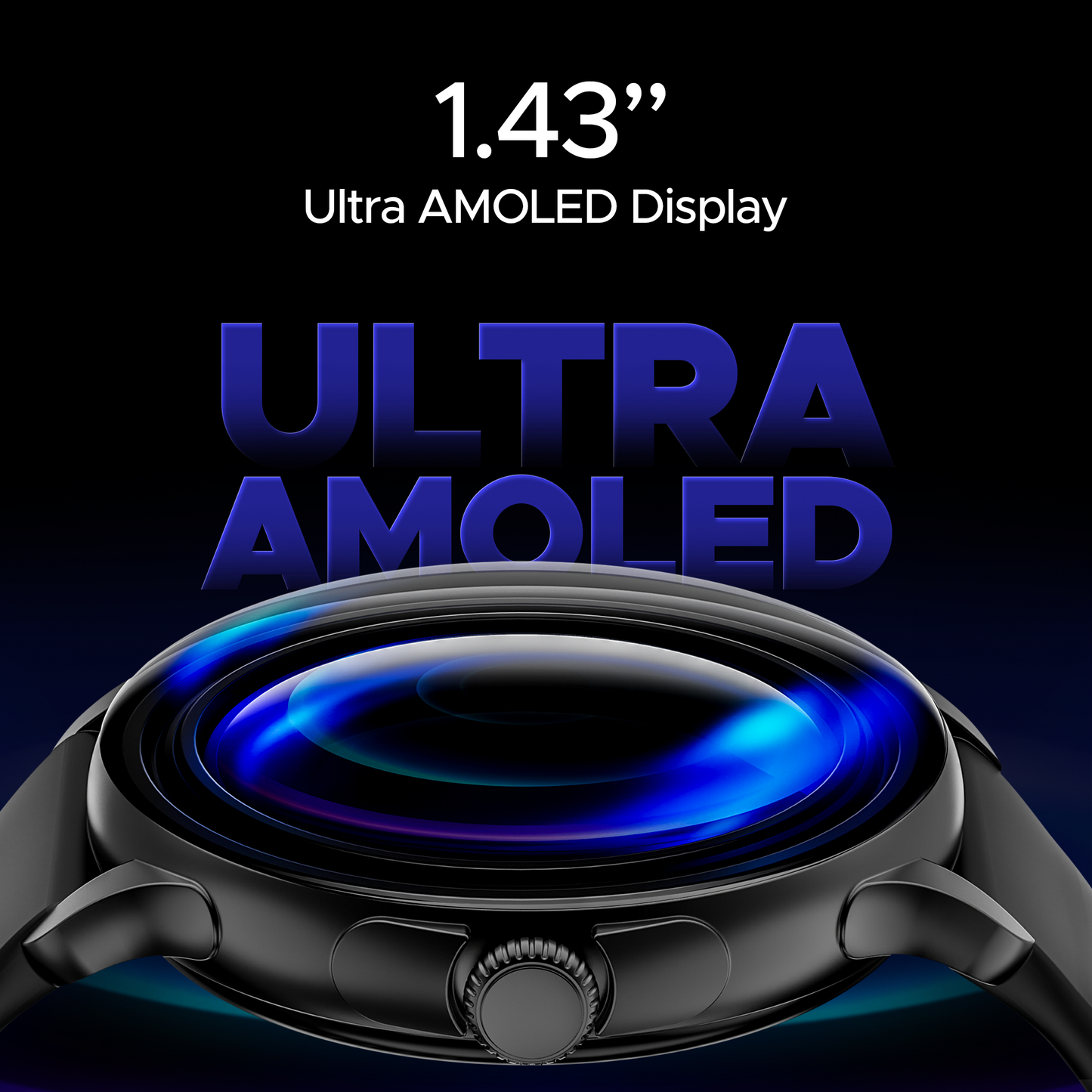 boAt Lunar Oasis | Smartwatch with 1.43" AMOLED Display, Turn-By-Turn Navigation, Dynamic User Interface, QR Tray