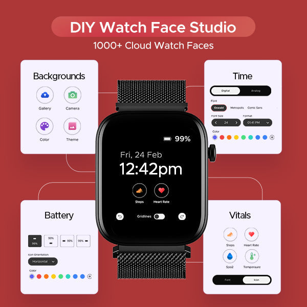 boAt Wave Call 2 | Smartwatch with Bluetooth Calling, 1.83" (4.64cm) HD Display, 700+ Active Modes, 1000+ Watch Faces, Crest OS+