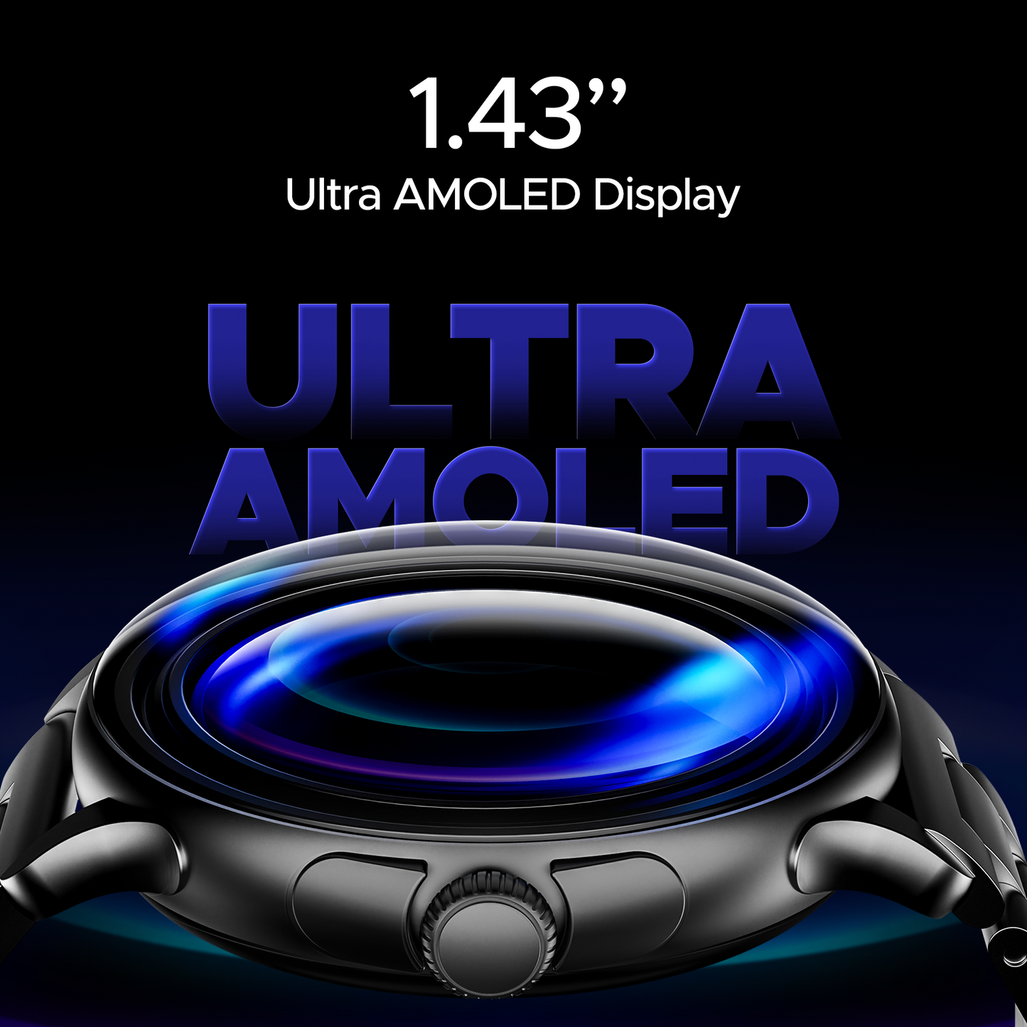 boAt Lunar Oasis | Smartwatch with 1.43" AMOLED Display, Turn-By-Turn Navigation, Dynamic User Interface, QR Tray